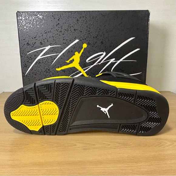Air Jordan 4 "Yellow Thunder" -Men's Sneakers Shoes - Picture 7 of 8